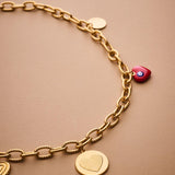 Gold Heart Charm Necklace