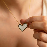 Gold Heart Shell Pendant Necklace