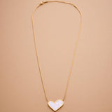 Gold Heart Shell Pendant Necklace