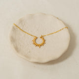 Gold Sun Pendant Necklace