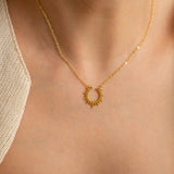 Gold Sun Pendant Necklace