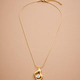 Gold Abstract EVIL EYE Necklace