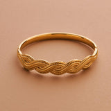 Gold Braided Cuff Bracelet