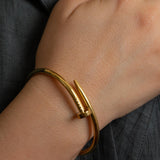 Gold Nail Bracelet