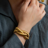 Gold 3 line snake chain bracelet