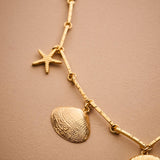 Gold Nautilus Charm Necklace