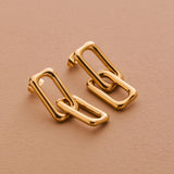 Gold Paperclip Earrings