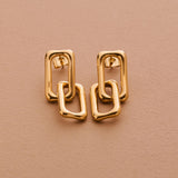 Gold Paperclip Earrings