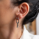 Silver Paperclip Earrings