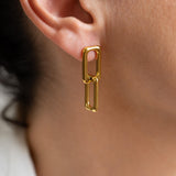 Gold Paperclip Earrings