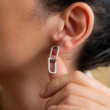 Silver Paperclip Earrings