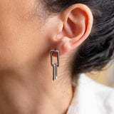 Silver Paperclip Earrings