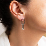 Silver Paperclip Earrings
