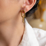 Gold Paperclip Earrings