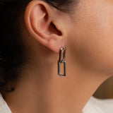 Silver Paperclip Earrings