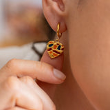 Colorful Heart Hoop Earrings