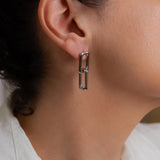 Silver Paperclip Earrings