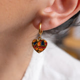 Colorful Heart Hoop Earrings
