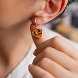 Colorful Heart Hoop Earrings