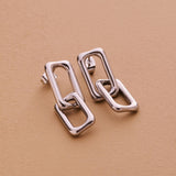 Silver Paperclip Earrings