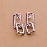 Silver Paperclip Earrings