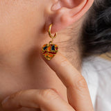Colorful Heart Hoop Earrings