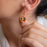 Colorful Heart Hoop Earrings