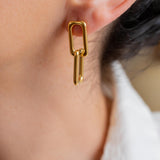 Gold Paperclip Earrings