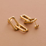 Gold Paperclip Earrings