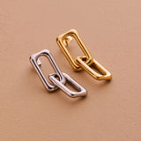 Gold Paperclip Earrings