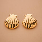 Gold Shell Stud Earrings