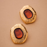 Gold Limpet Shell Stud Earrings
