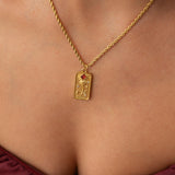 Gold Tarot Card Necklace