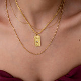 Gold Tarot Card Necklace