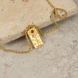 Gold Tarot Card Necklace