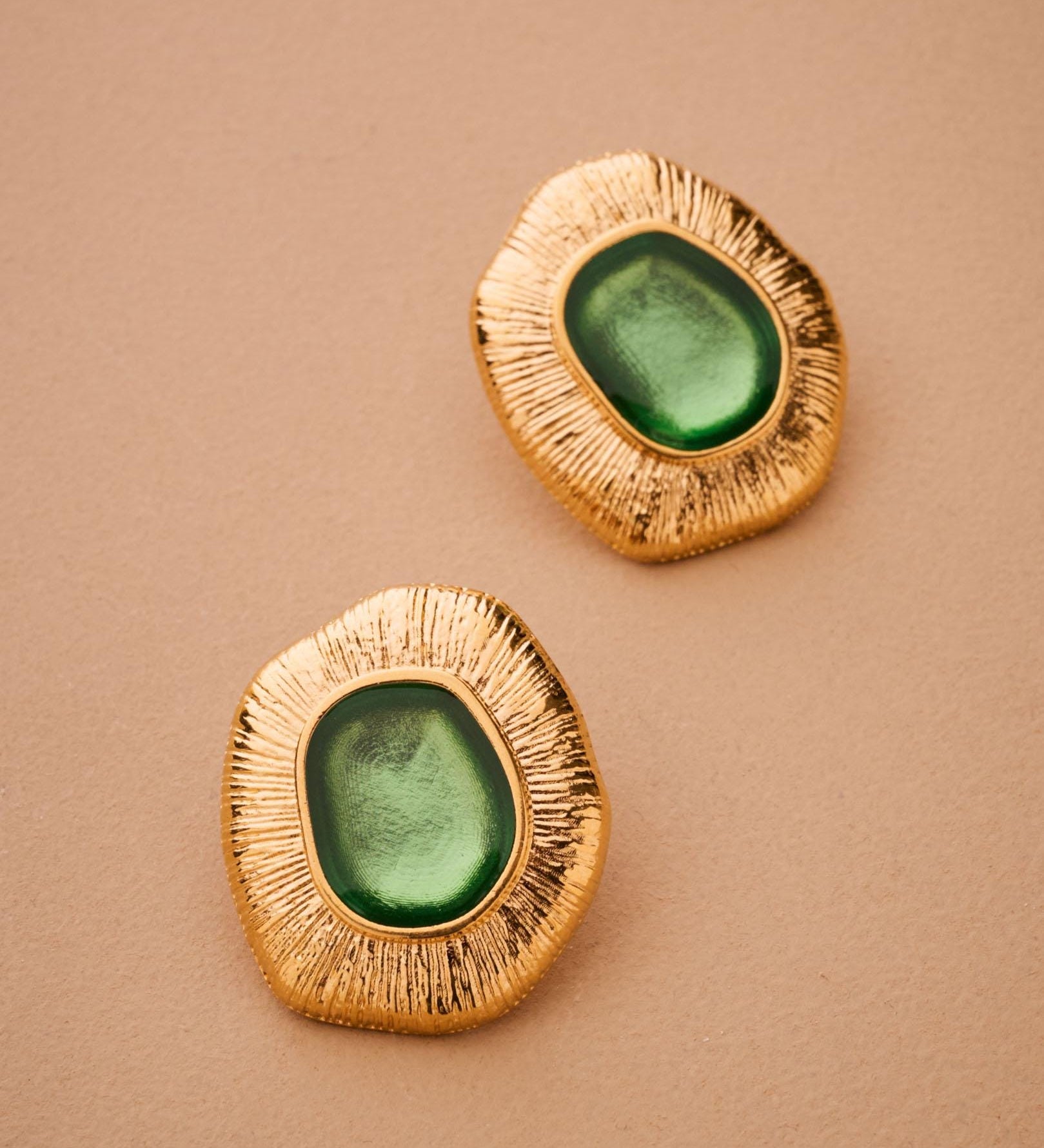 Gold Limpet Shell Stud Earrings