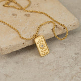 Gold Tarot Card Necklace