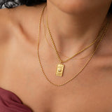 Gold Tarot Card Necklace