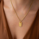 Gold Tarot Card Necklace