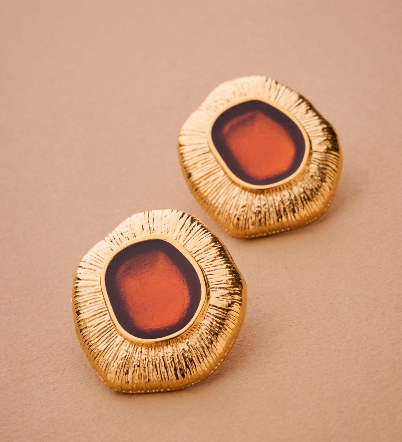 Gold Limpet Shell Stud Earrings
