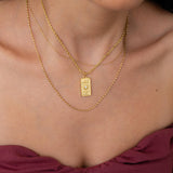 Gold Tarot Card Necklace