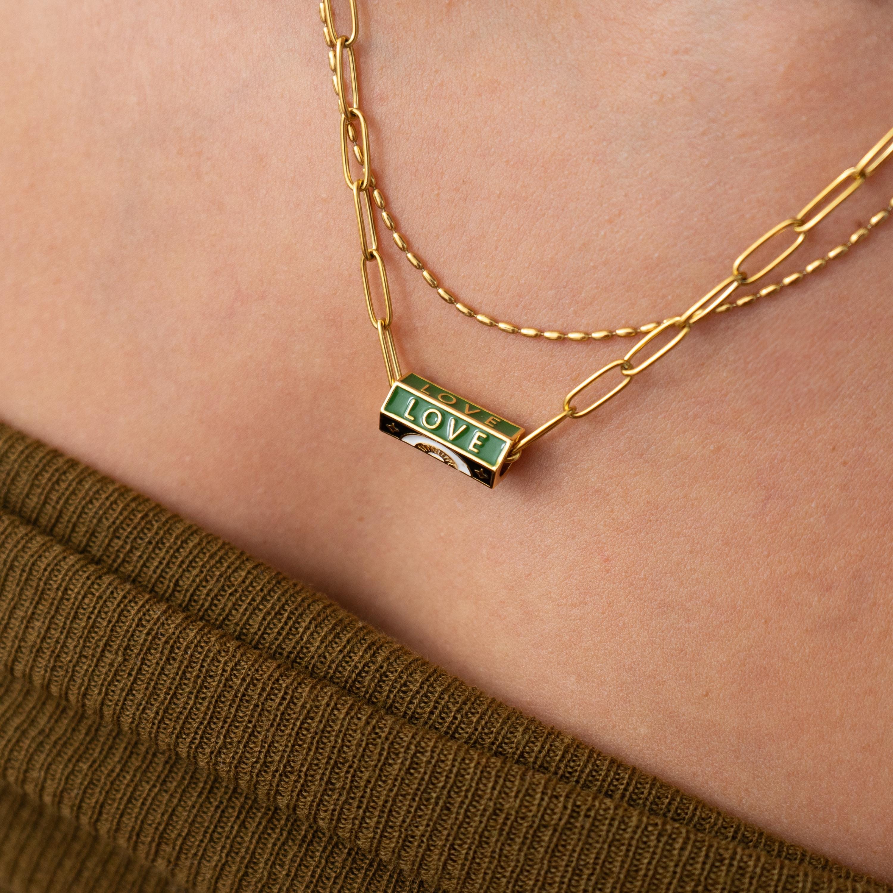 LOVE Barrel Pendant Necklace