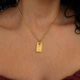 Gold Tarot Card Necklace
