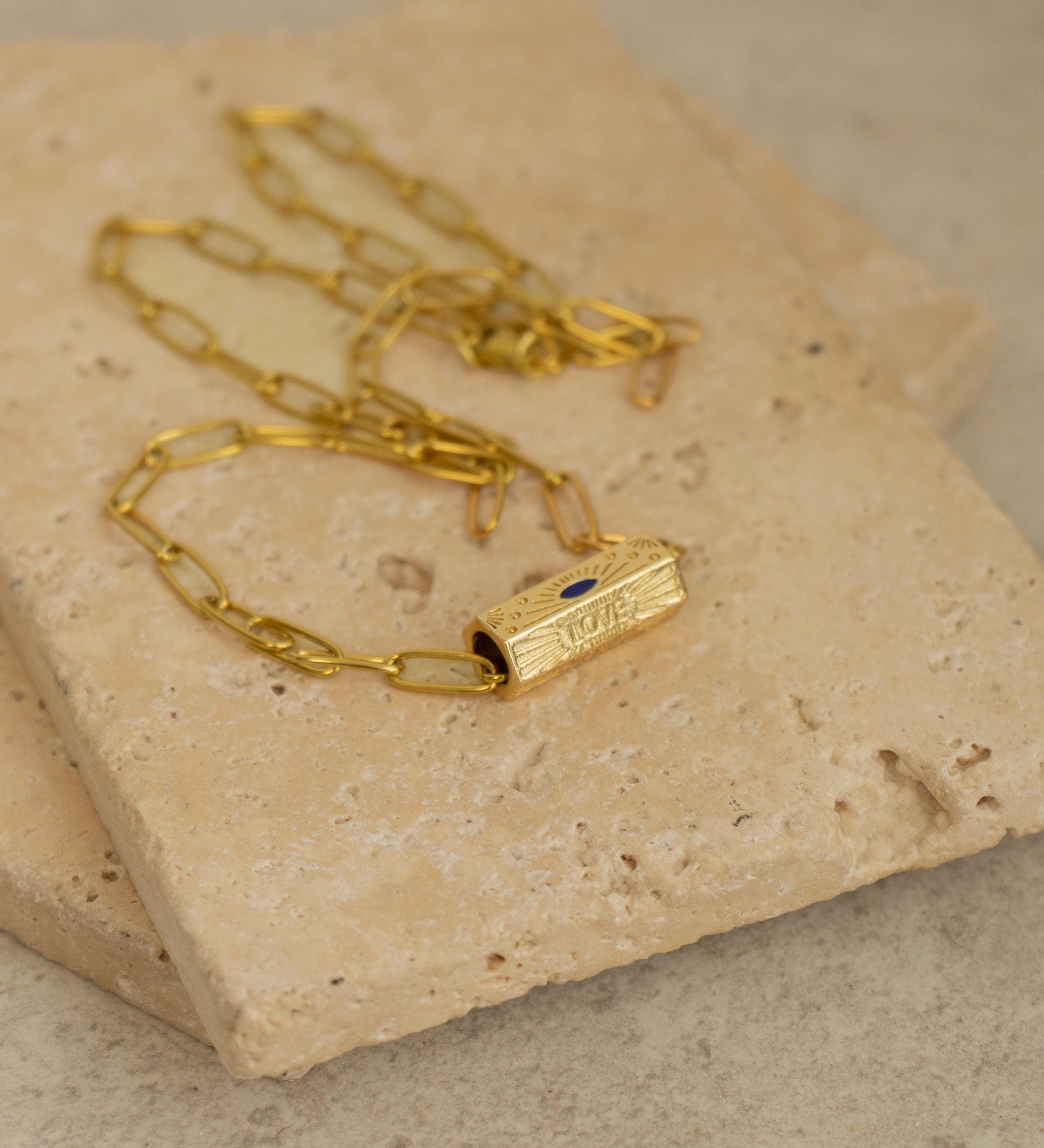 LOVE Barrel Pendant Necklace