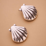 Silver Shell Stud Earrings