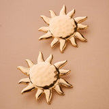 Large Gold Sun Studs