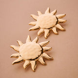 Large Gold Sun Studs