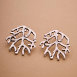 Silver Coral Earrings