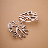 Silver Coral Earrings