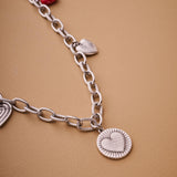 Silver HEART charm necklace